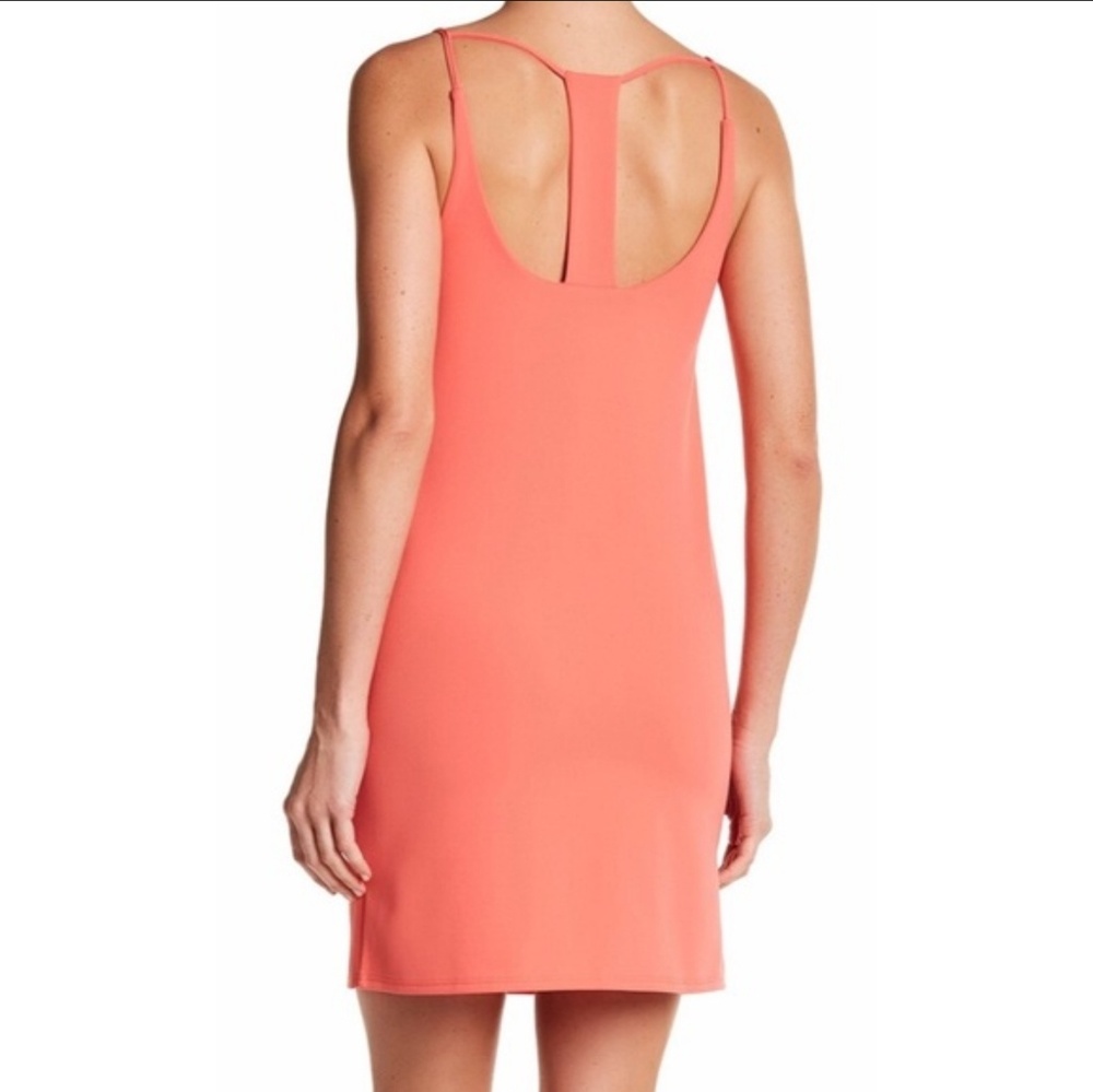 NWT Vanity Room coral pink caged back dress Sz XL